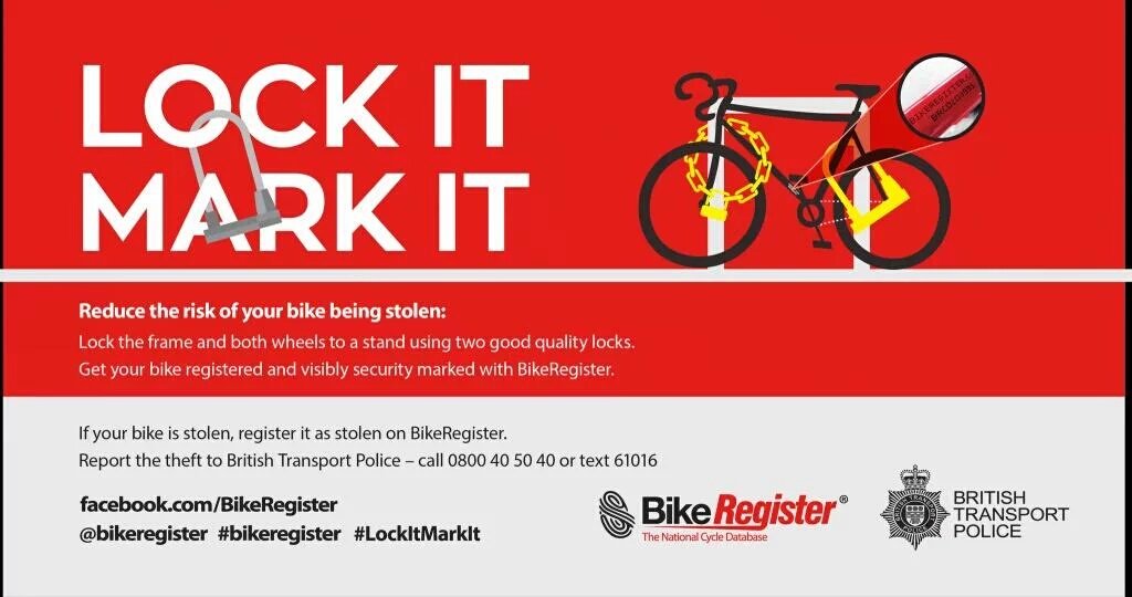 Reduce the risk of your bike being stolen