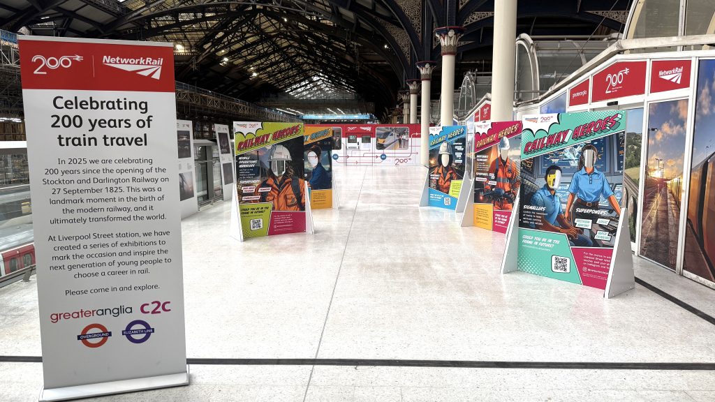 Bishopsgate: Railway 200 free exhibition at London Liverpool Street Station